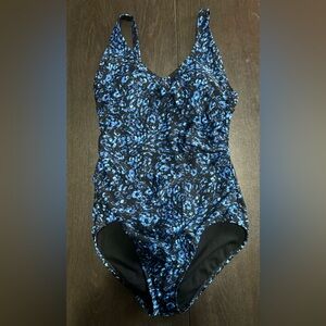 Speedo Tummy Control Side Rushing One Piece Swimsuit